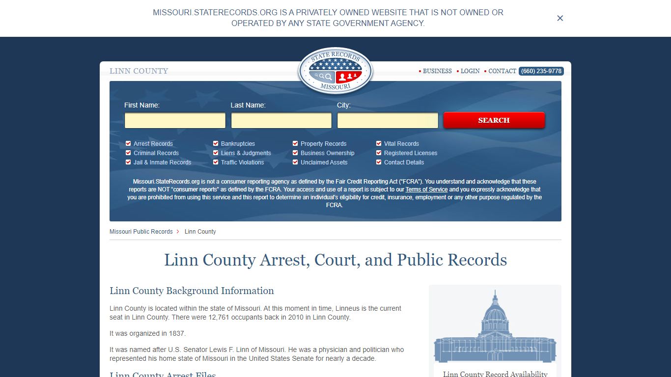 Linn County Arrest, Court, and Public Records